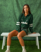 Made in Canada 100% Cotton Canada Button Pullover Forest - Unisex - Province of Canada