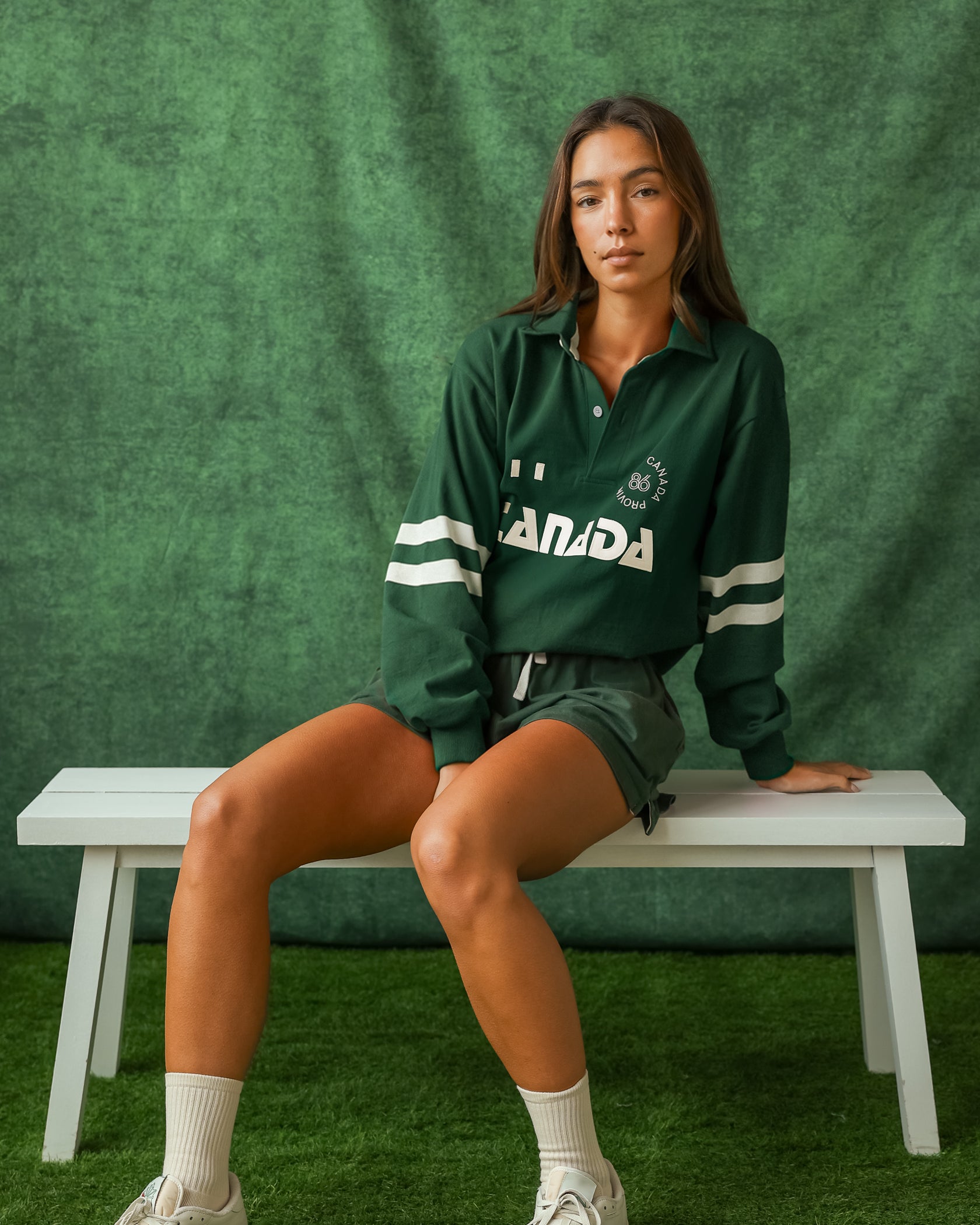 Made in Canada 100% Cotton Canada Button Pullover Forest - Unisex - Province of Canada