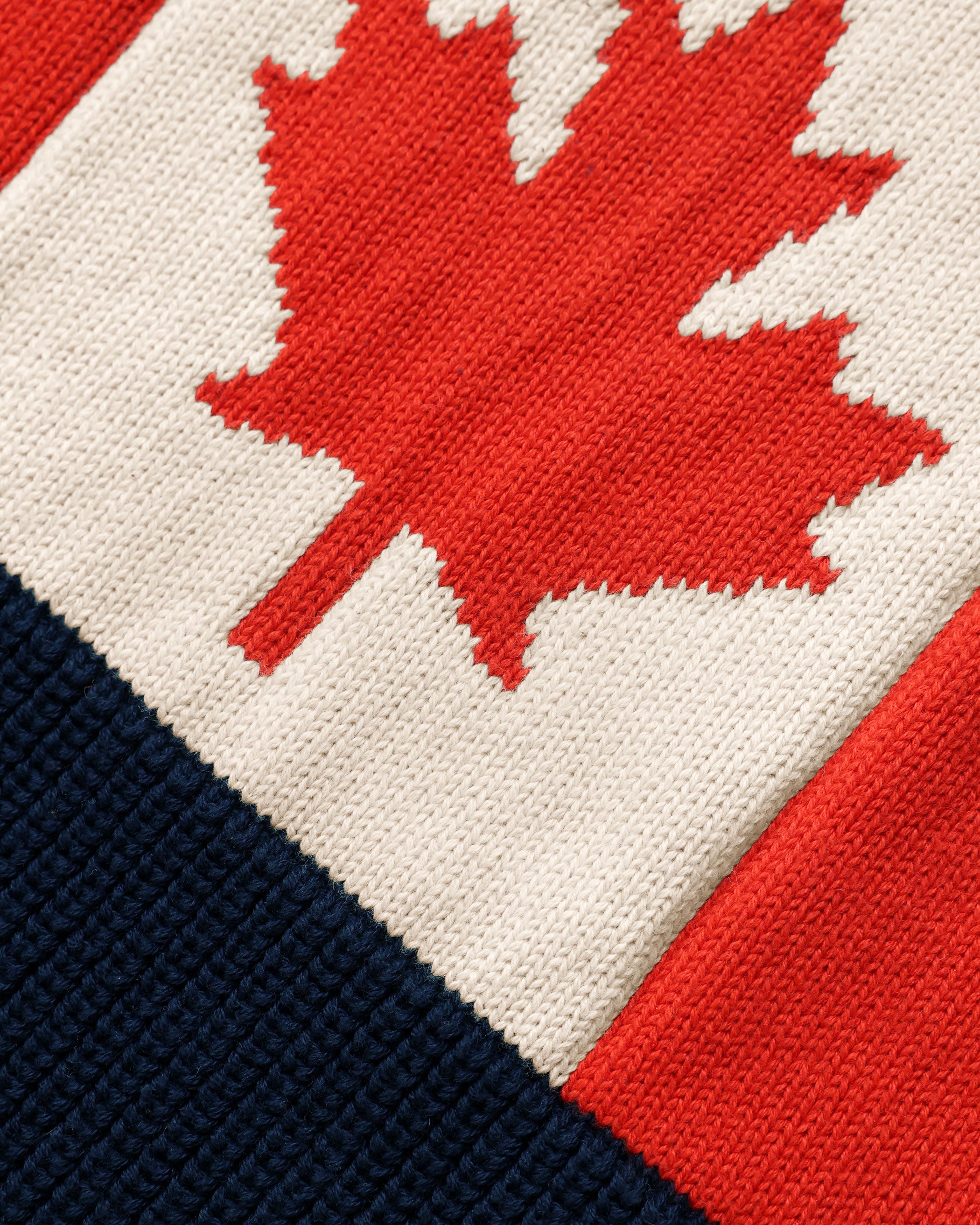 Made in Canada Cotton Canada Flag Cotton Knit Sweater - Unisex - Province of Canada 