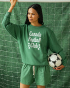 Made in Canada 100% Organic Cotton Canada Football Club Sweatshirt Green - Unisex - Province of Canada