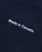 100% Cotton Embroidered Made in Canada Tee Navy - Unisex - Province of Canada