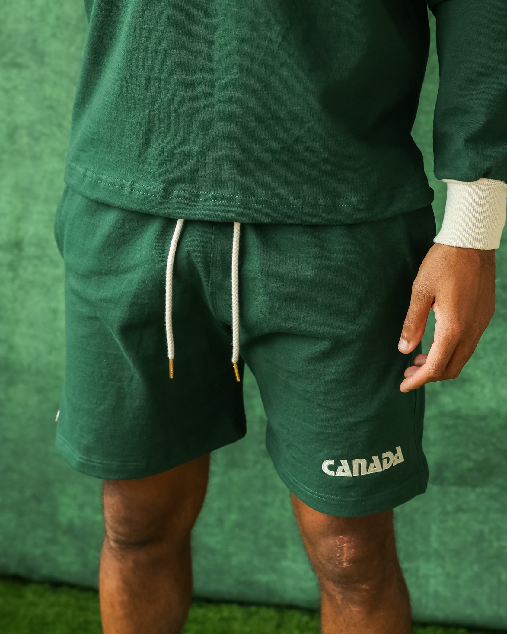 Made in Canada 100% Cotton Canada Shorts Forest - Unisex - Province of Canada 