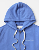 Made in Canada 100% Cotton French Terry Zip Hoodie Cerulean Blue - Unisex - Province of Canada
