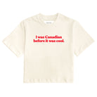 Made in Canada 100% Cotton Cool Canadian Crop Top Natural - Province of Canada