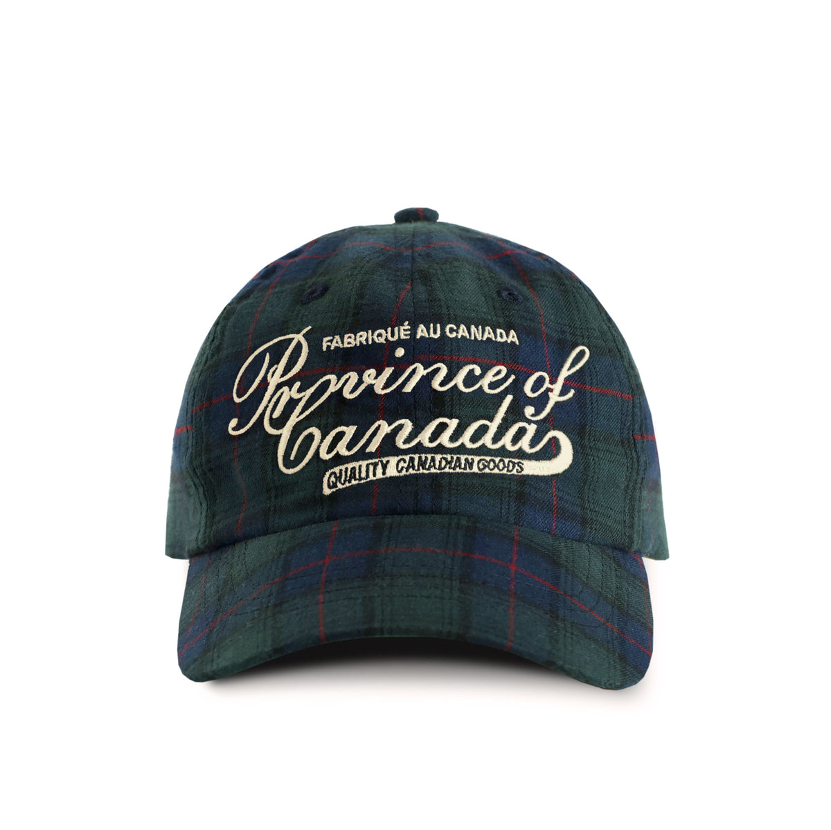Made in Canada 100% Cotton Plaid Made in Canada Flannel Baseball Hat Cream - Province of Canada