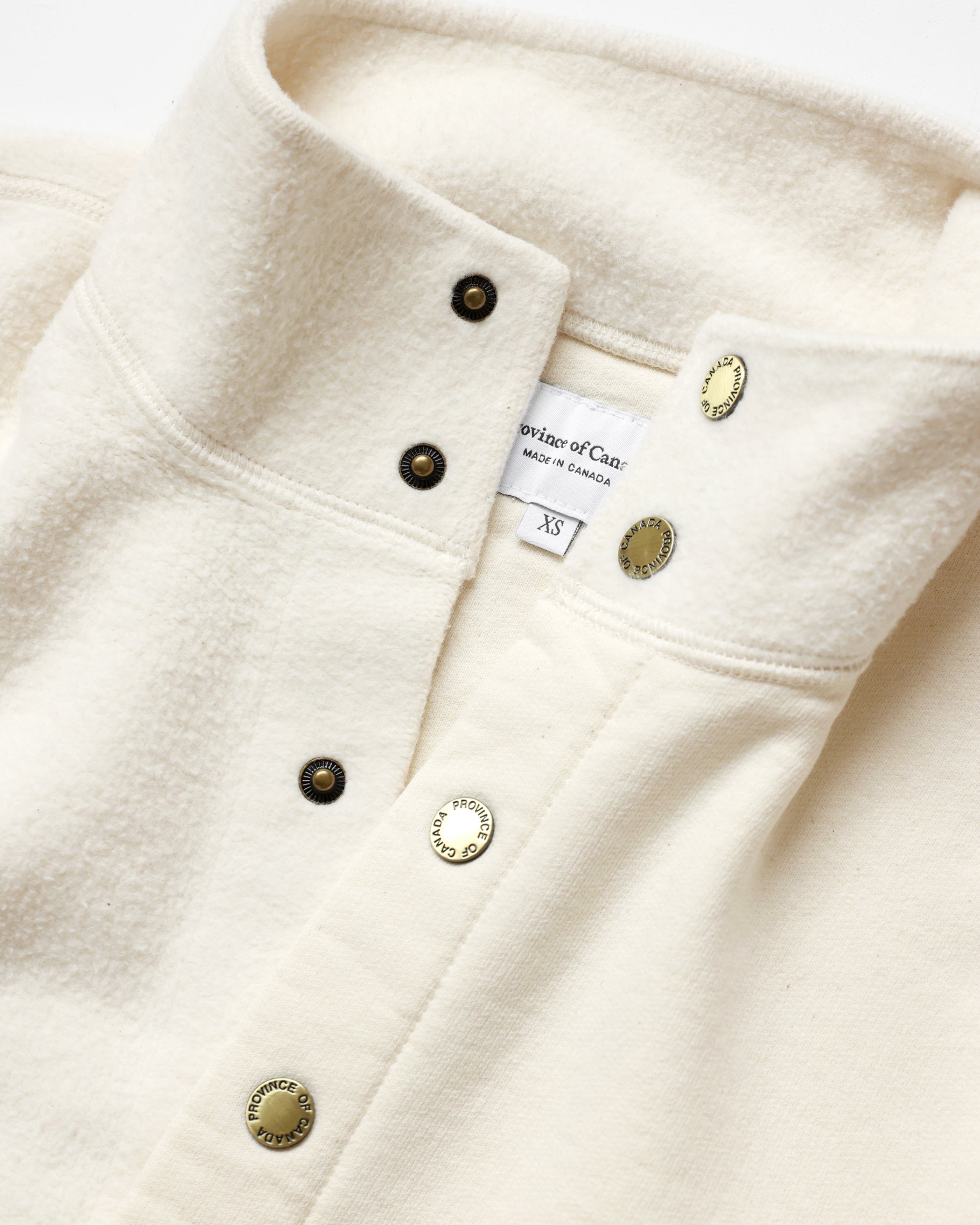 Made in Canada Reverse Fleece Pullover Cream - Unisex - Province of Canada 