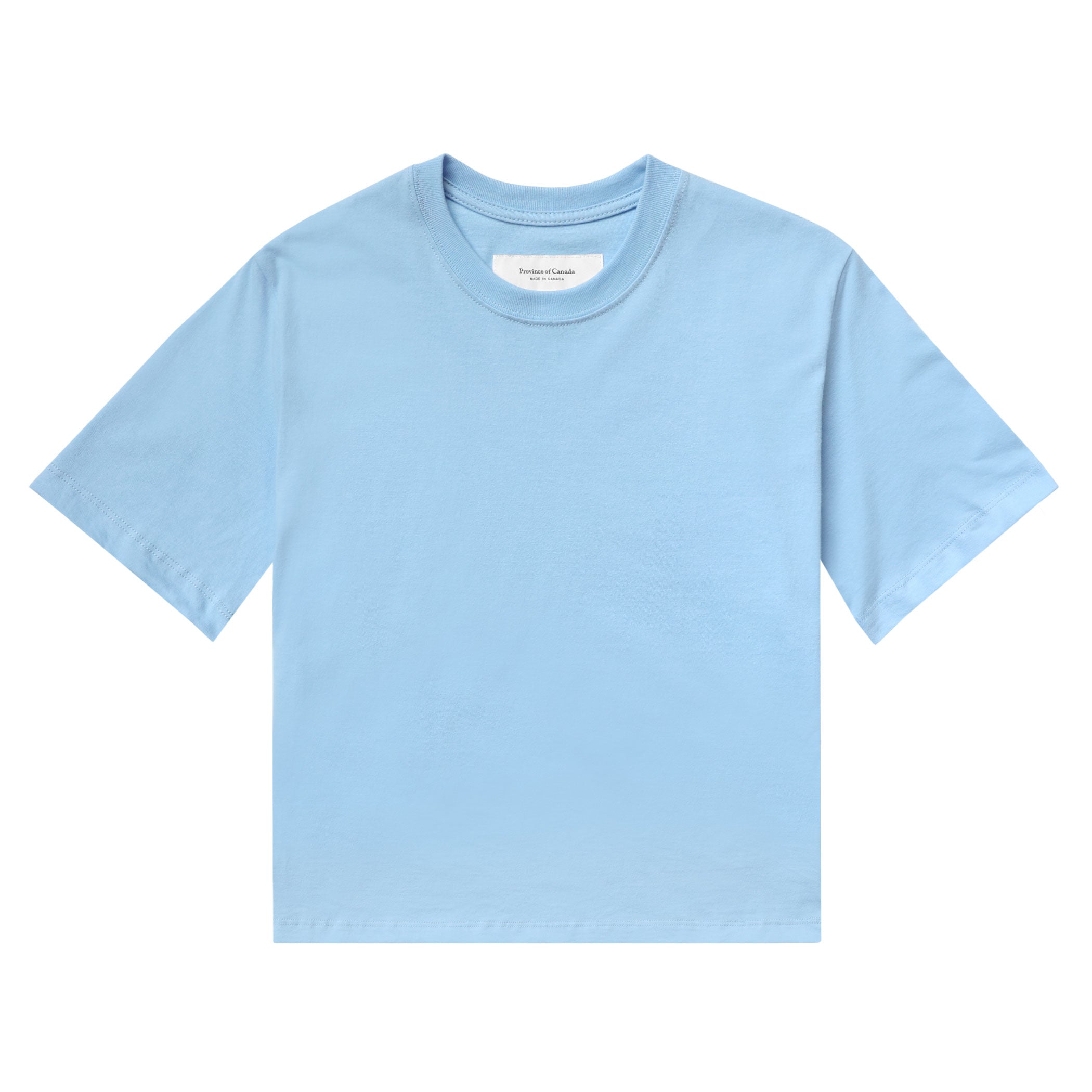 Made in Canada 100% Organic Cotton Monday Crop Top Sky Blue - Unisex - Province of Canada