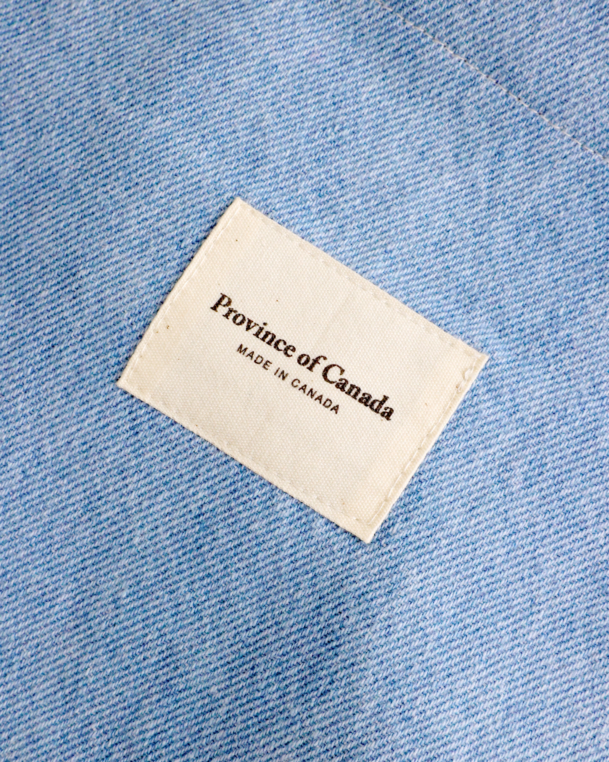 100% Cotton Made in Canada Large Wordmark Tote Bag Denim - Province of Canada
