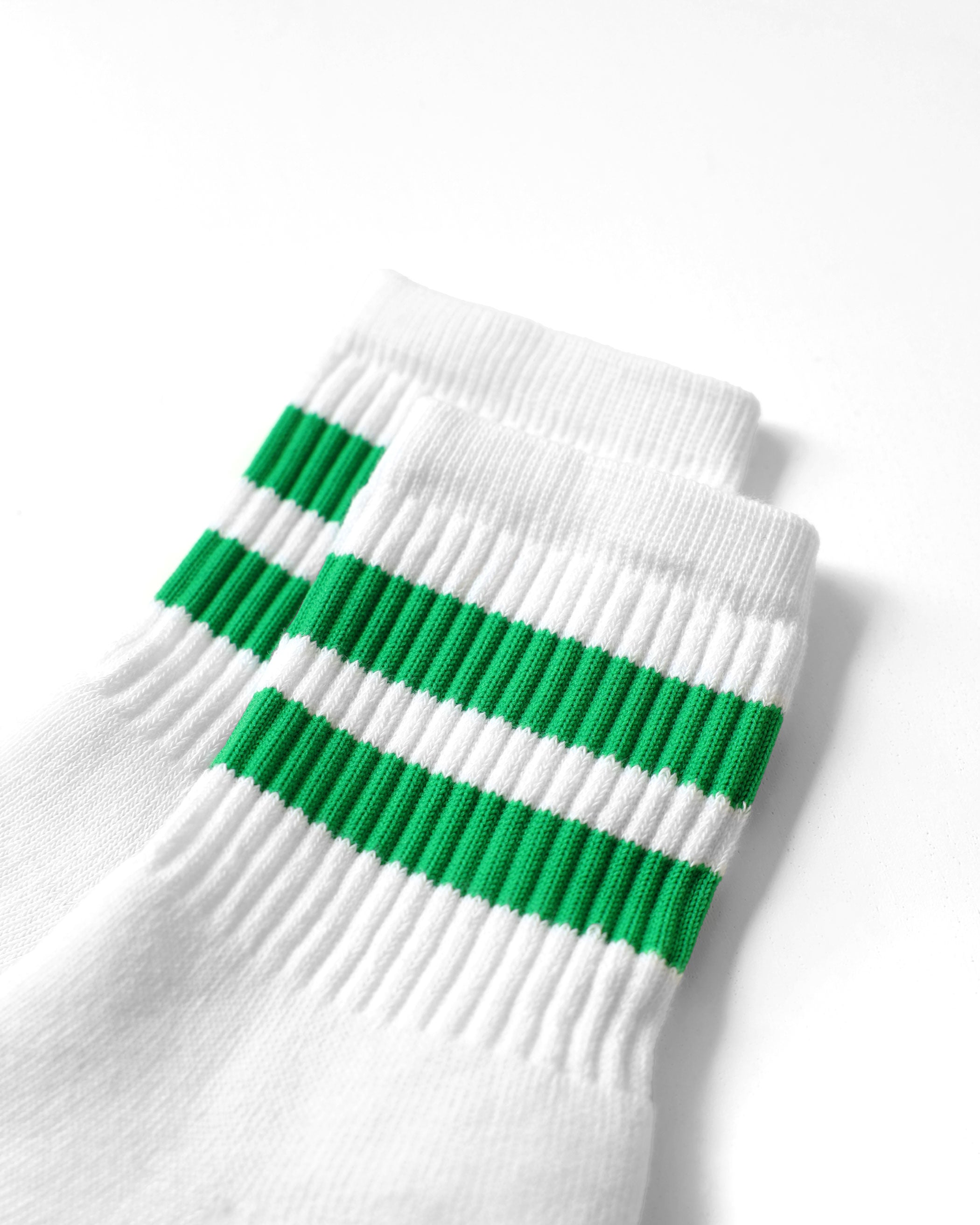 Made in Canada Cotton Stripe Crew Sock Green - Province of Canada 