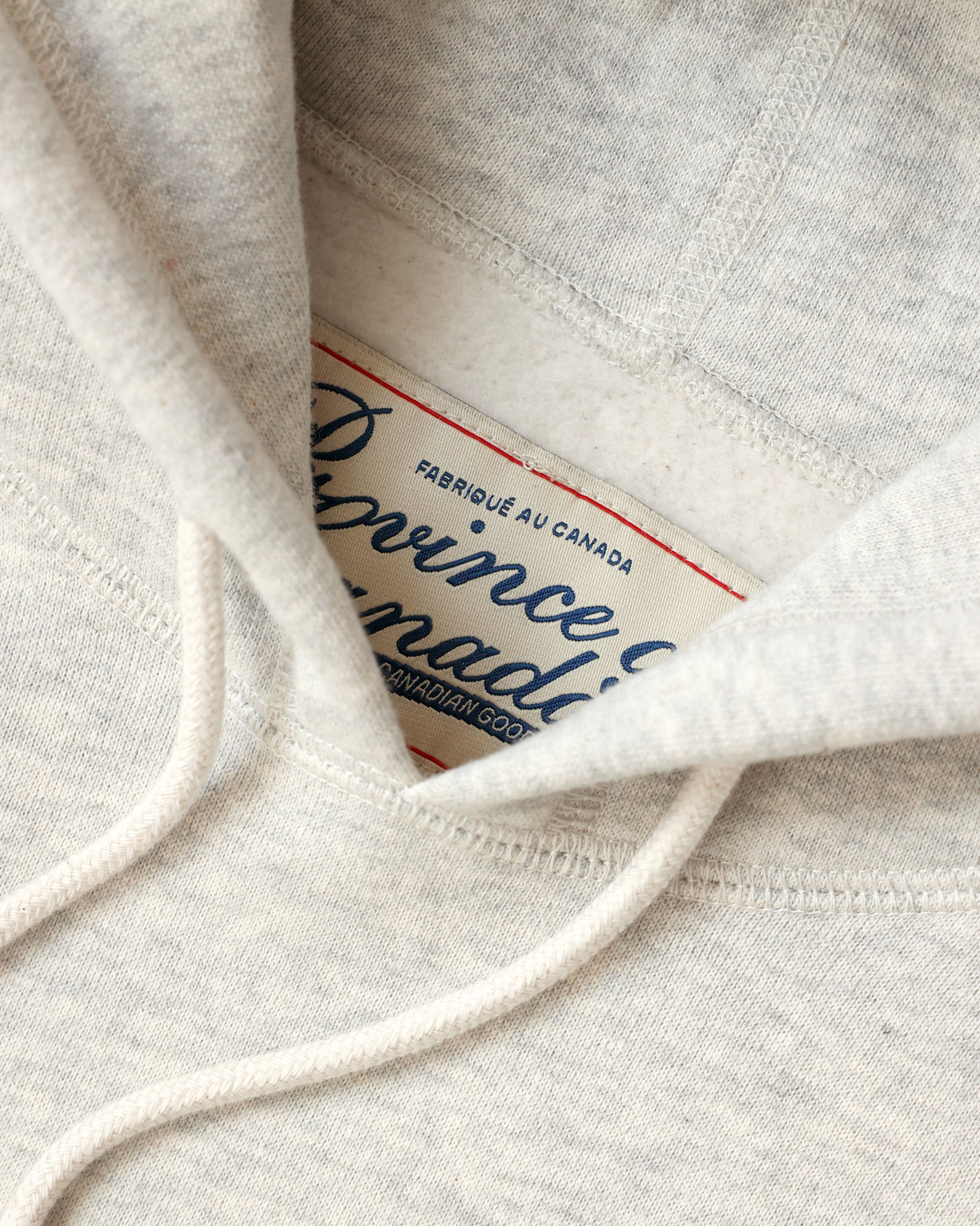 Made in Canada Fleece Script Logo Hoodie Eggshell - Unisex - Province of Canada