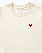 Made in Canada Organic Cotton Heart Tee Natural - Unisex - Province of Canada