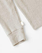 Made in Canada 100% Certified Organic Cotton Fine Ribbed Long Sleeve Tee Oatmeal - Unisex - Province of Canada