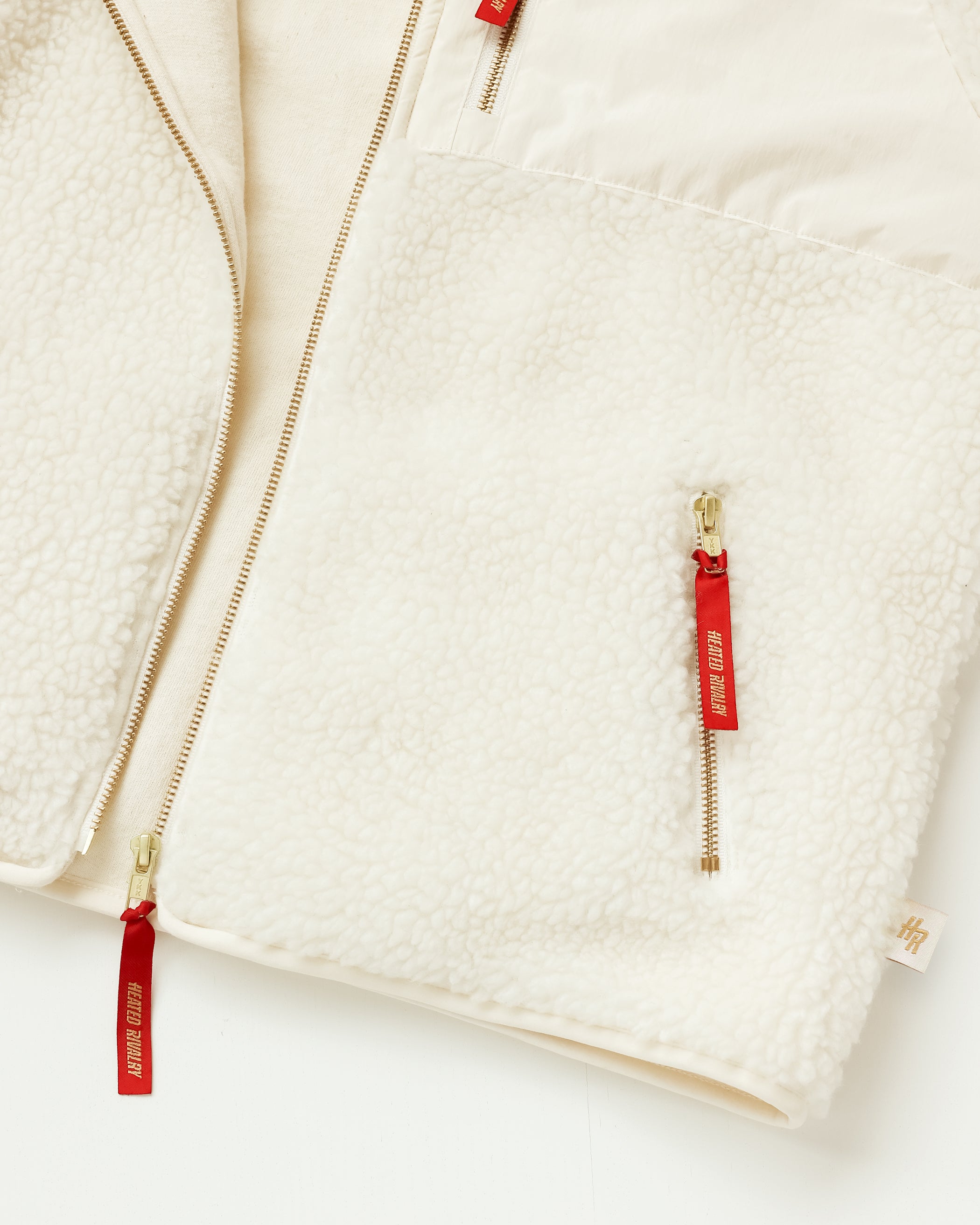 Made in Canada Limited Edition Province of Canada x Heated Rivalry Fleece Jacket Red Details and Cream Fleece