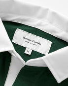 Made in Canada 100% Cotton Canada Crest Long Sleeve Polo Forest - Unisex - Province of Canada