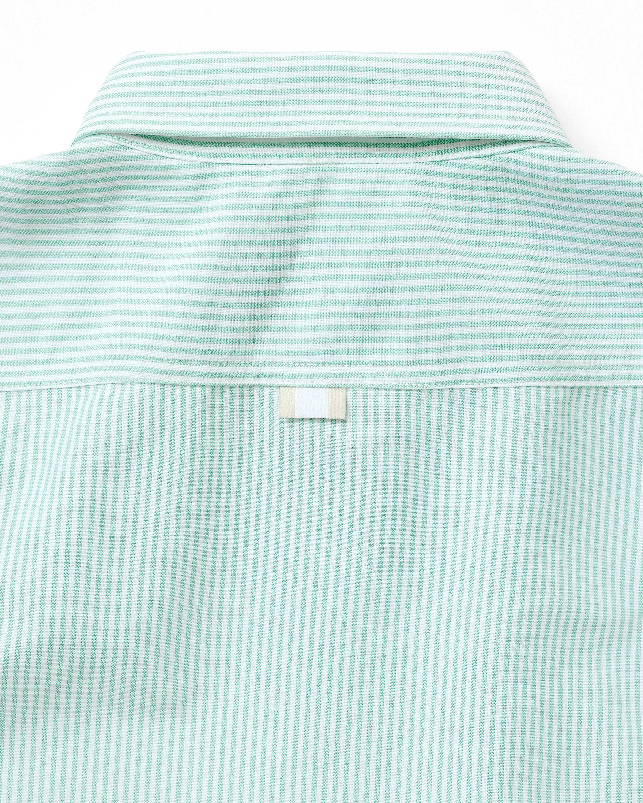 Made in Canada 100% Cotton Oxford  Stripe Button Down Shirt Green - Unisex - Province of Canada