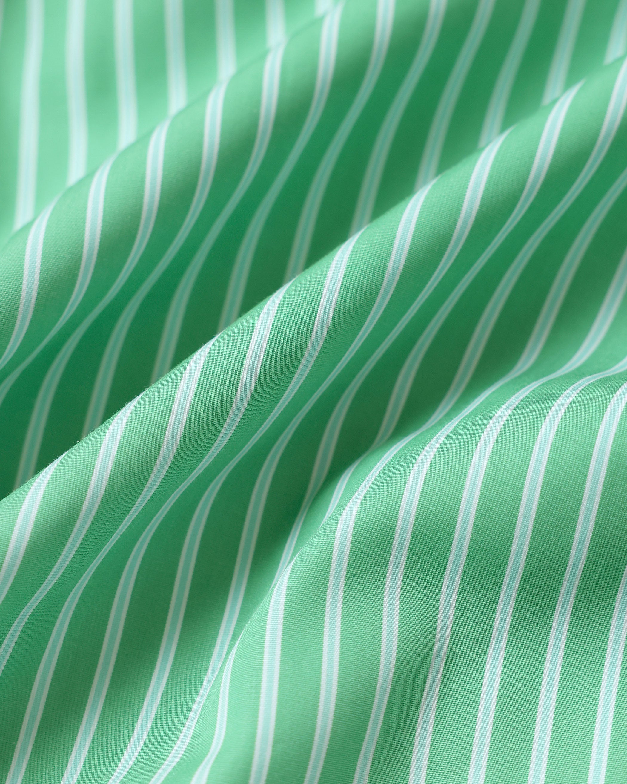 Made in Canada 100% Cotton Pyjama Shirt Green Stripe - Unisex - Province of Canada