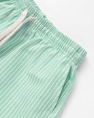 Made in Canada 100% Cotton Oxford Wide Stripe Short Green - Womens - Province of Canada 