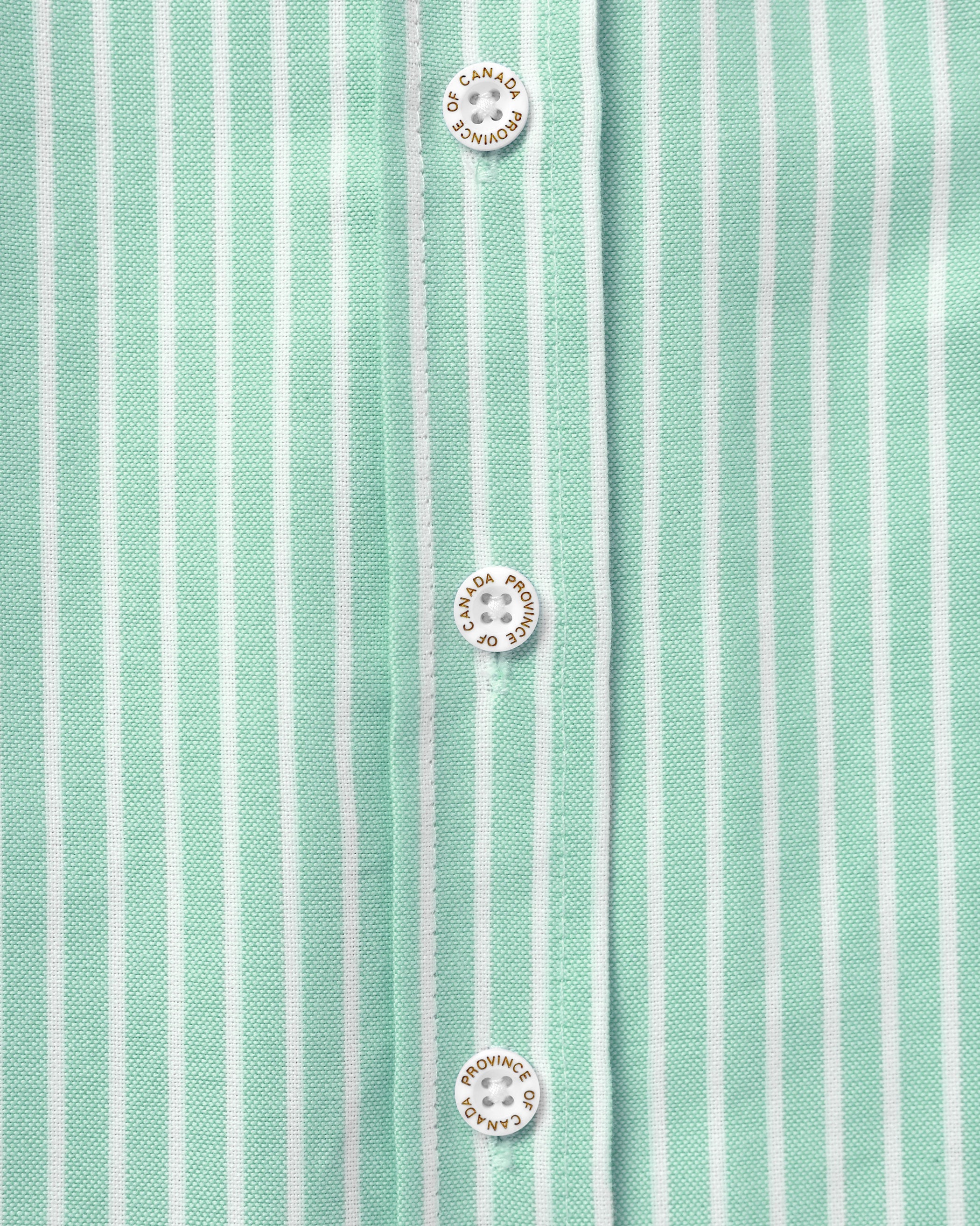 Made in Canada 100% Cotton Oxford Wide Stripe Dress Green - Province of Canada