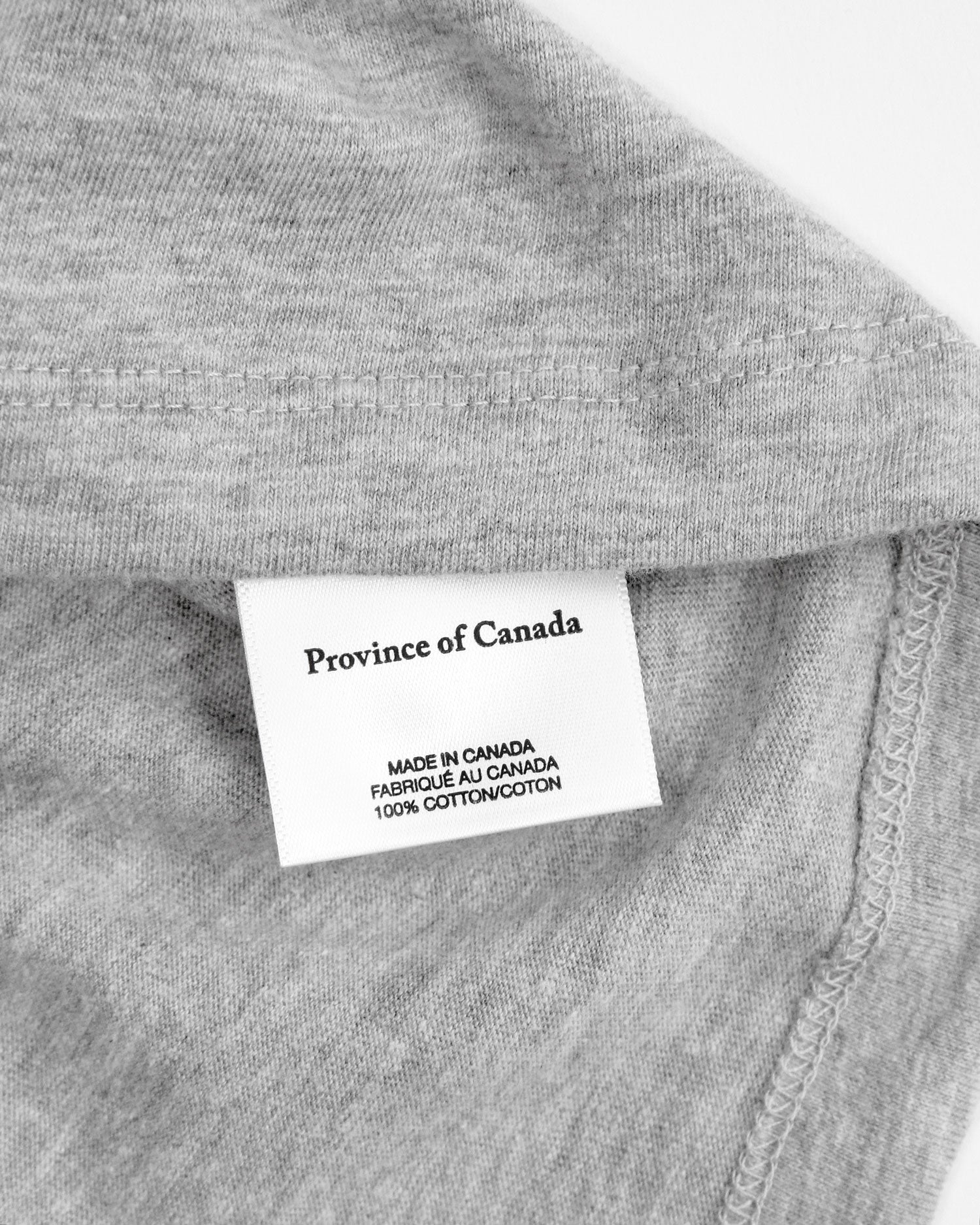 Made in Canada 100% Organic Cotton Surf Tee Heather Grey - Unisex - Province of Canada