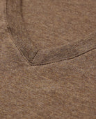 Made in Canada Friday V-Neck Tee Heather Brown 100% Organic Cotton - Province of Canada
