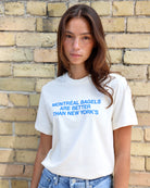 Made in Canada 100% Organic Cotton Montreal Bagels Tee Natural - Unisex - Province of Canada