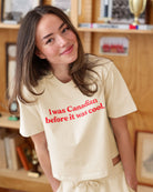 Made in Canada 100% Cotton Cool Canadian Crop Top Natural - Province of Canada