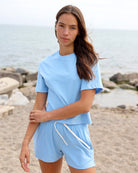 Made in Canada 100% Organic Cotton Monday Crop Top Sky Blue - Unisex - Province of Canada