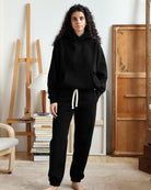 Made in Canada Flag Fleece Sweatpant Black Unisex - Province of Canada