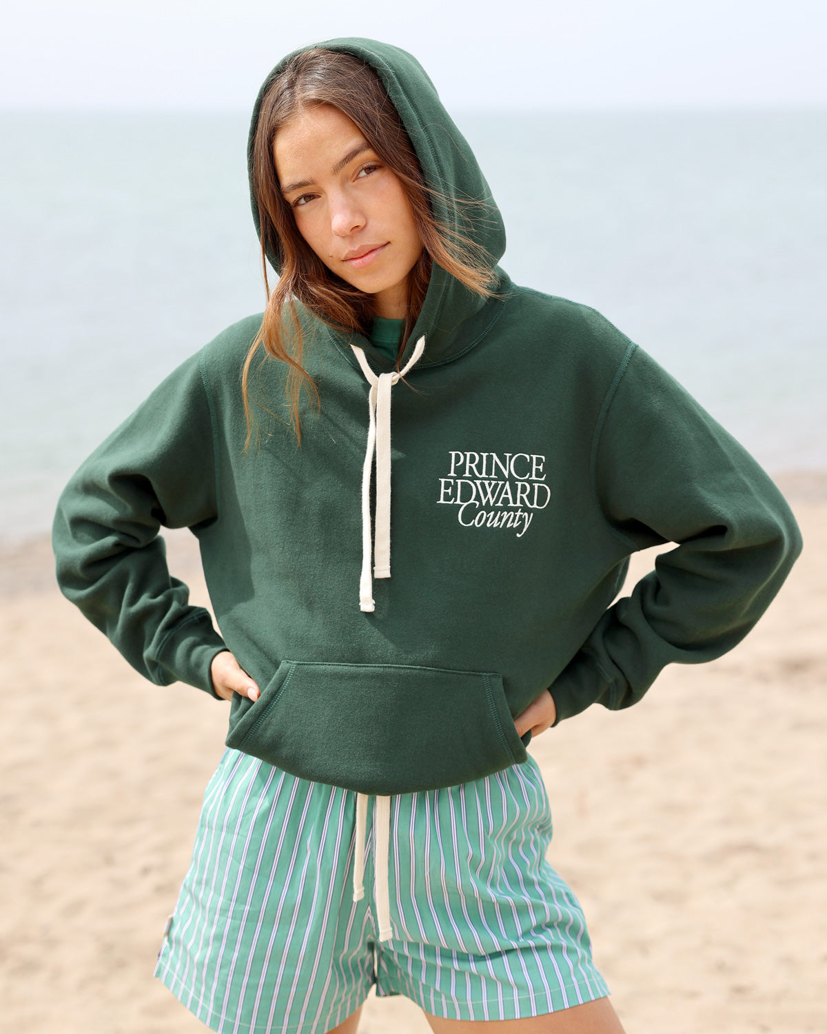 Made in Canada Fleece Prince Edward County Fleece Hoodie Forest Green - Unisex - Province of Canada