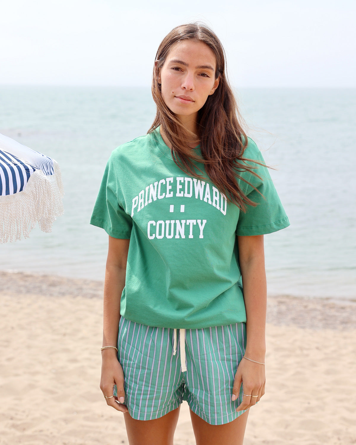Made in Canada 100% Organic Cotton Prince Edward County Tee Green - Unisex - Province of Canada 
