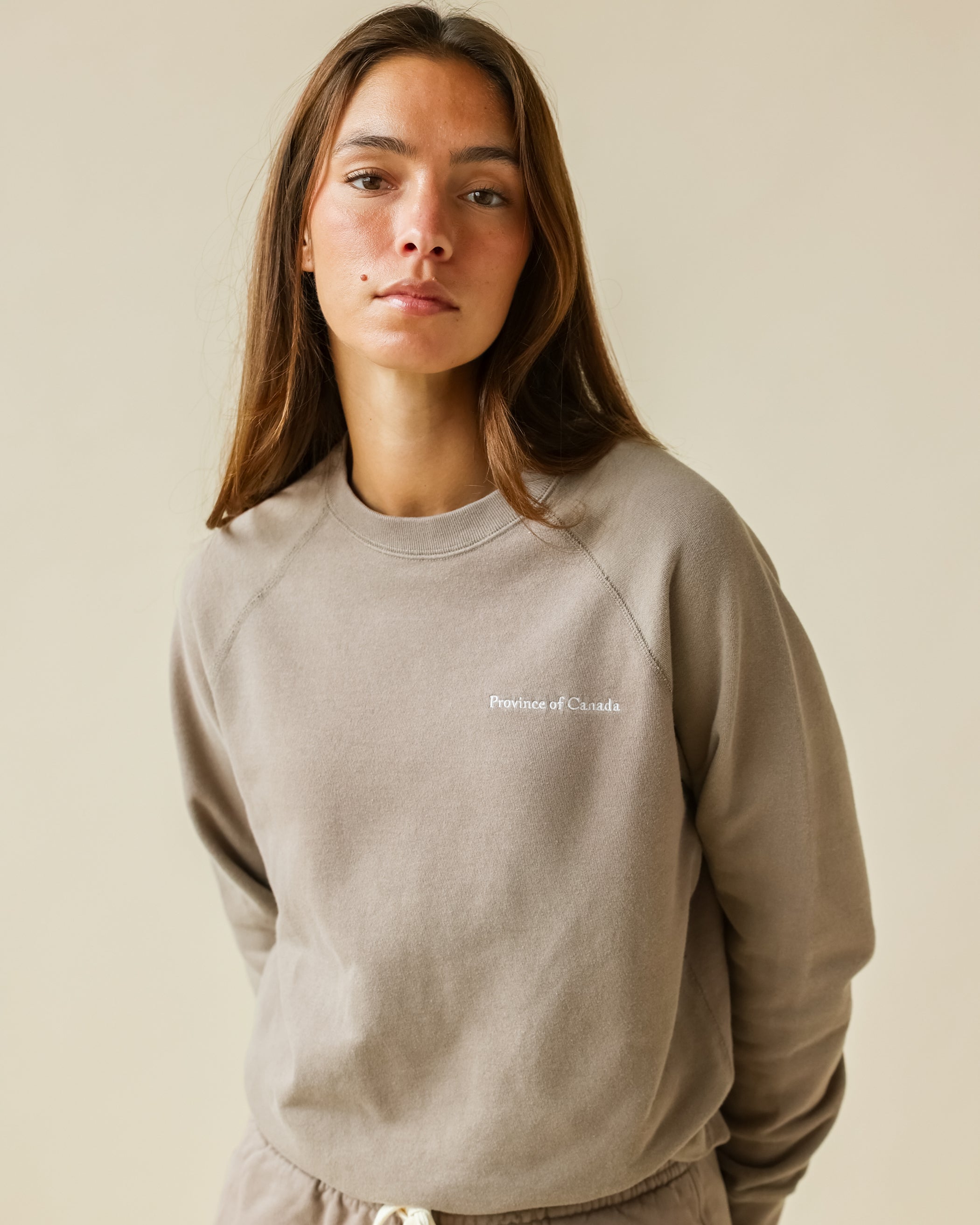 Made in Canada French Terry Sweatshirt Mocha 100% Cotton - Unisex - Province of Canada