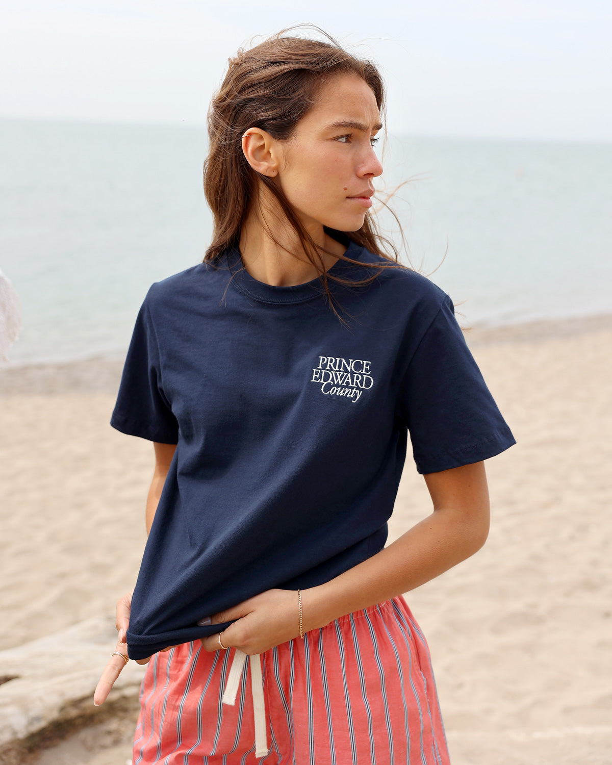 Made in Canada 100% Organic Cotton Prince Edward County Tee Navy - Unisex - Province of Canada 