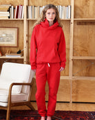 Made in Canada Flag Fleece Sweatpant Red - Unisex - Province of Canada