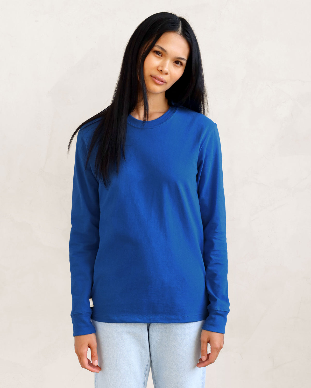 Made in Canada 100% Organic Cotton Monday Long Sleeve Tee T-Shirt Royal Blue - Province of Canada