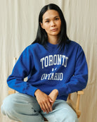 Made in Canada World Series Baseball is Canadian Fleece Sweatshirt Royal Blue - Unisex - Province of Canada