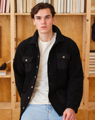 Made in Canada 100% Cotton Reverse Fleece Overshirt Black - Unisex - Province of Canada