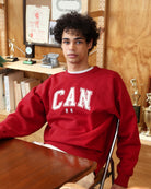100% Cotton Fleece CAN Sweatshirt Red - Unisex - Province of Canada