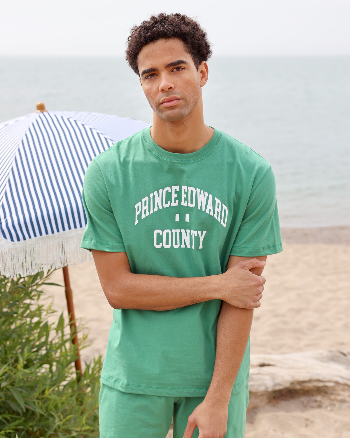 Made in Canada 100% Organic Cotton Prince Edward County Tee Green - Unisex - Province of Canada 