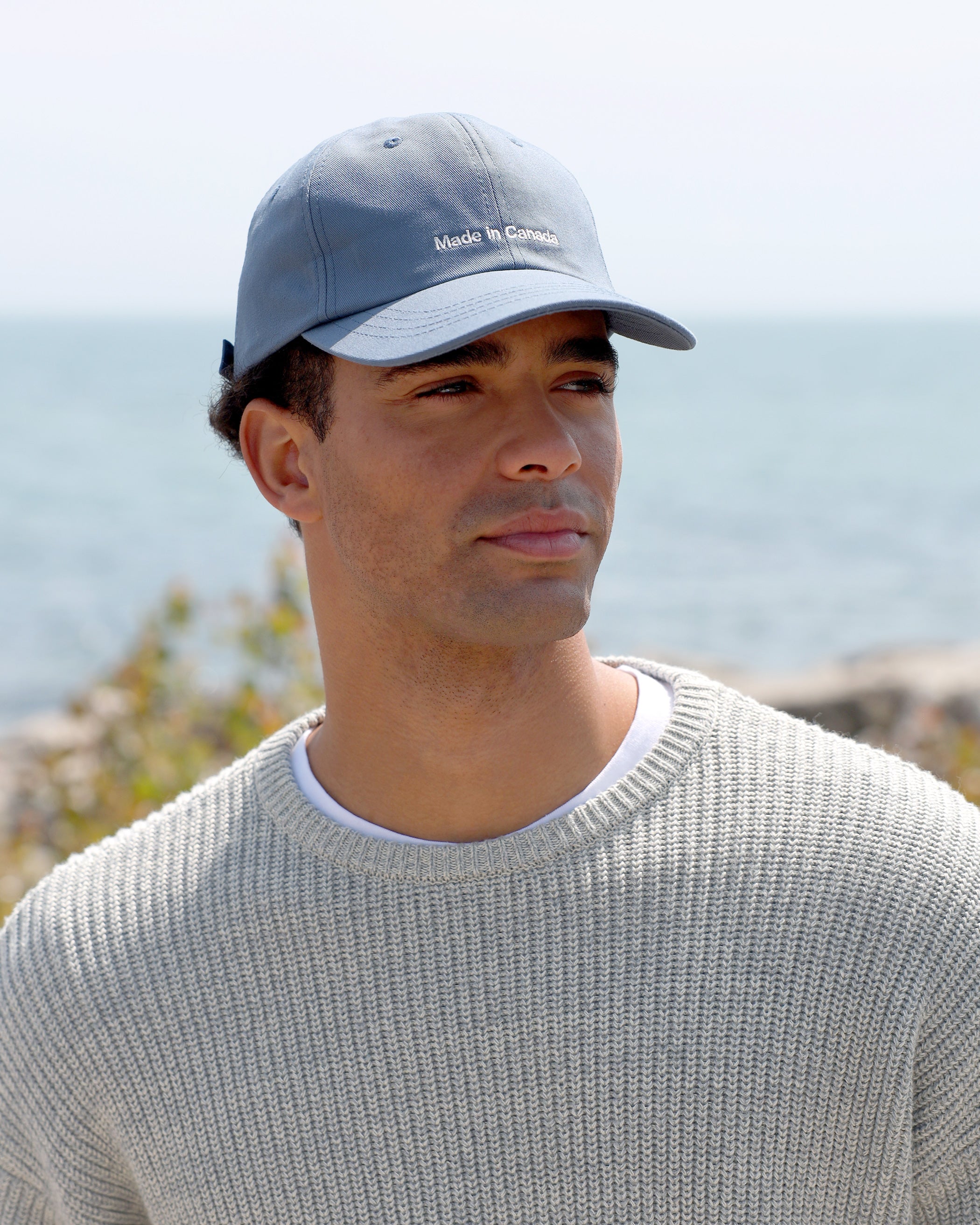 100% Cotton Made in Canada Baseball Hat Slate - Province of Canada