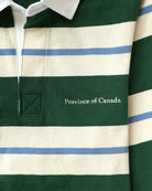 Made in Canada - Green Blue Stripe Hollis Rugby Shirt - Unisex - Province of Canada