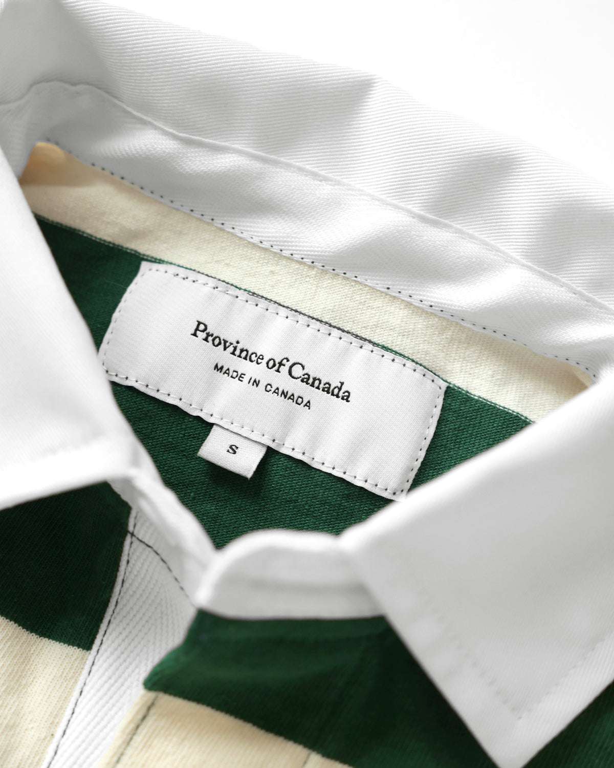 Made in Canada - Green Blue Stripe Hollis Rugby Shirt - Unisex - Province of Canada