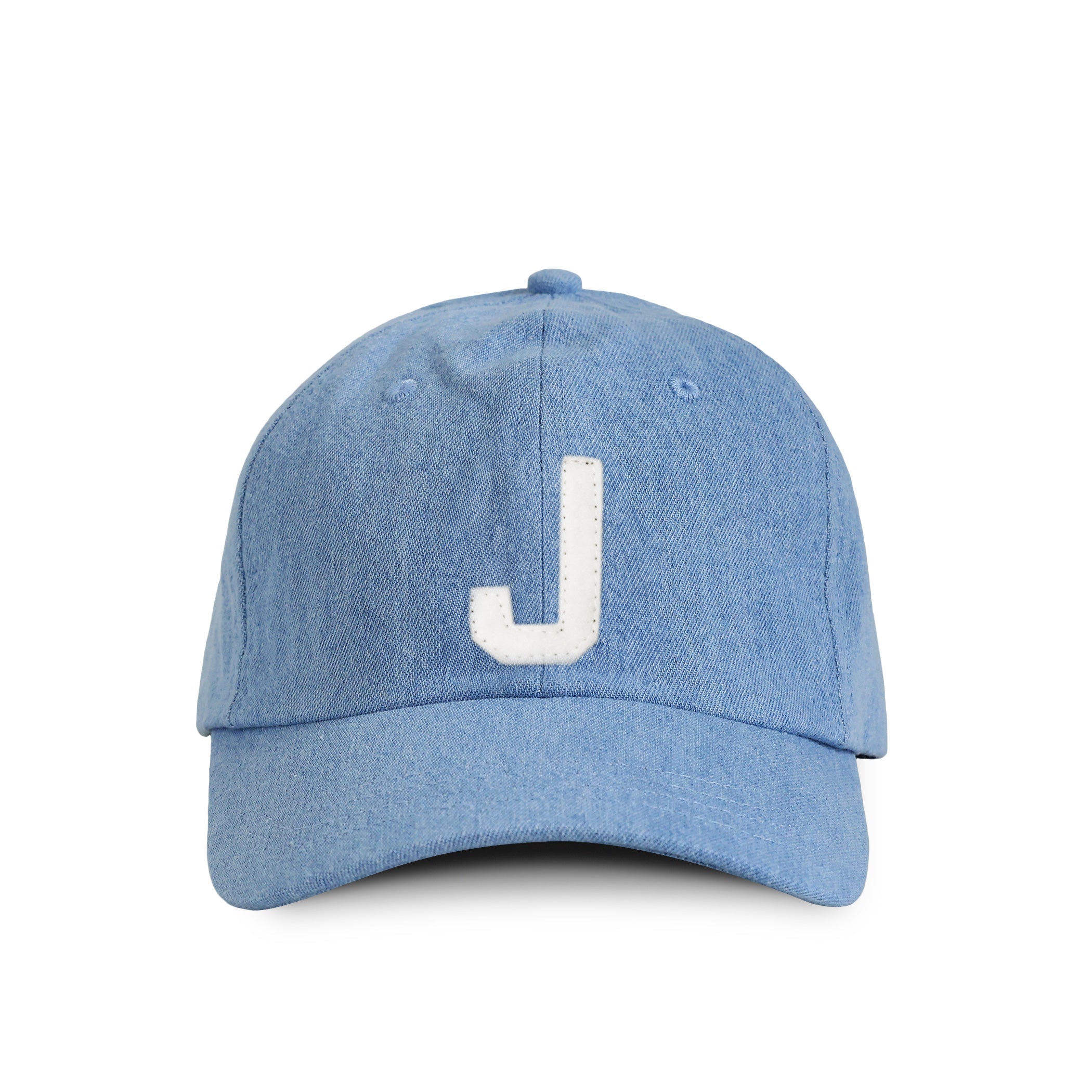 Made in Canada 100% Cotton Letter J Baseball Hat Light Blue Denim - Province of Canada