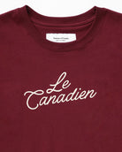 Made in Canada 100% Organic Cotton Le Canadien Mens Long Tee Shirt Burgundy - Province of Canada