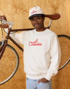 Made in Canada 100% Cotton Le Canadien Baseball Hat - Province of Canada Natural and Navy Blue