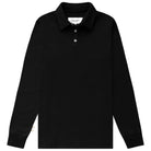 Made in Canada 100% Organic Cotton Sunday Polo Long Sleeve Shirt Black - Unisex - Province of Canada