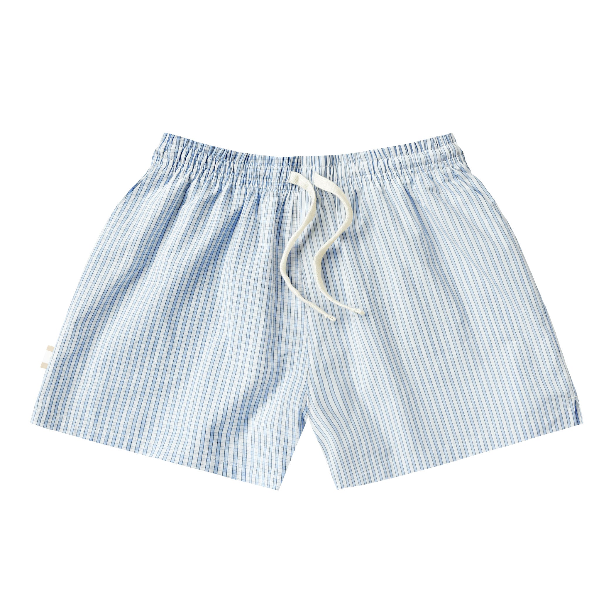 Made in Canada 100% Cotton Pyjama Short Blue Patchwork - Womens - Province of Canada
