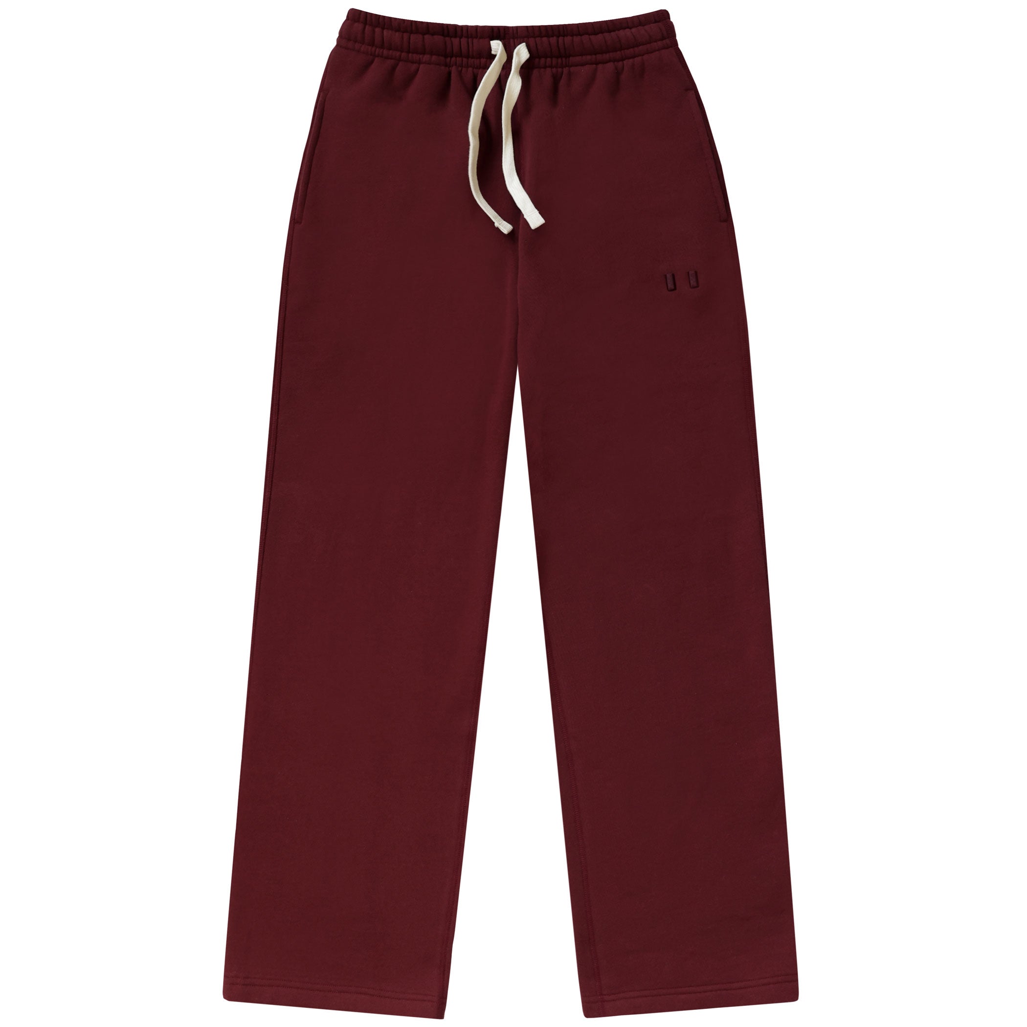 Made in Canada Flag Fleece Wide Leg Sweatpant Burgundy Red Maroon - Unisex - Province of Canada