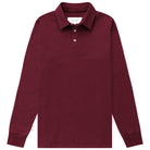 Made in Canada 100% Organic Cotton Sunday Polo Long Sleeve Shirt Burgundy - Unisex - Province of Canada
