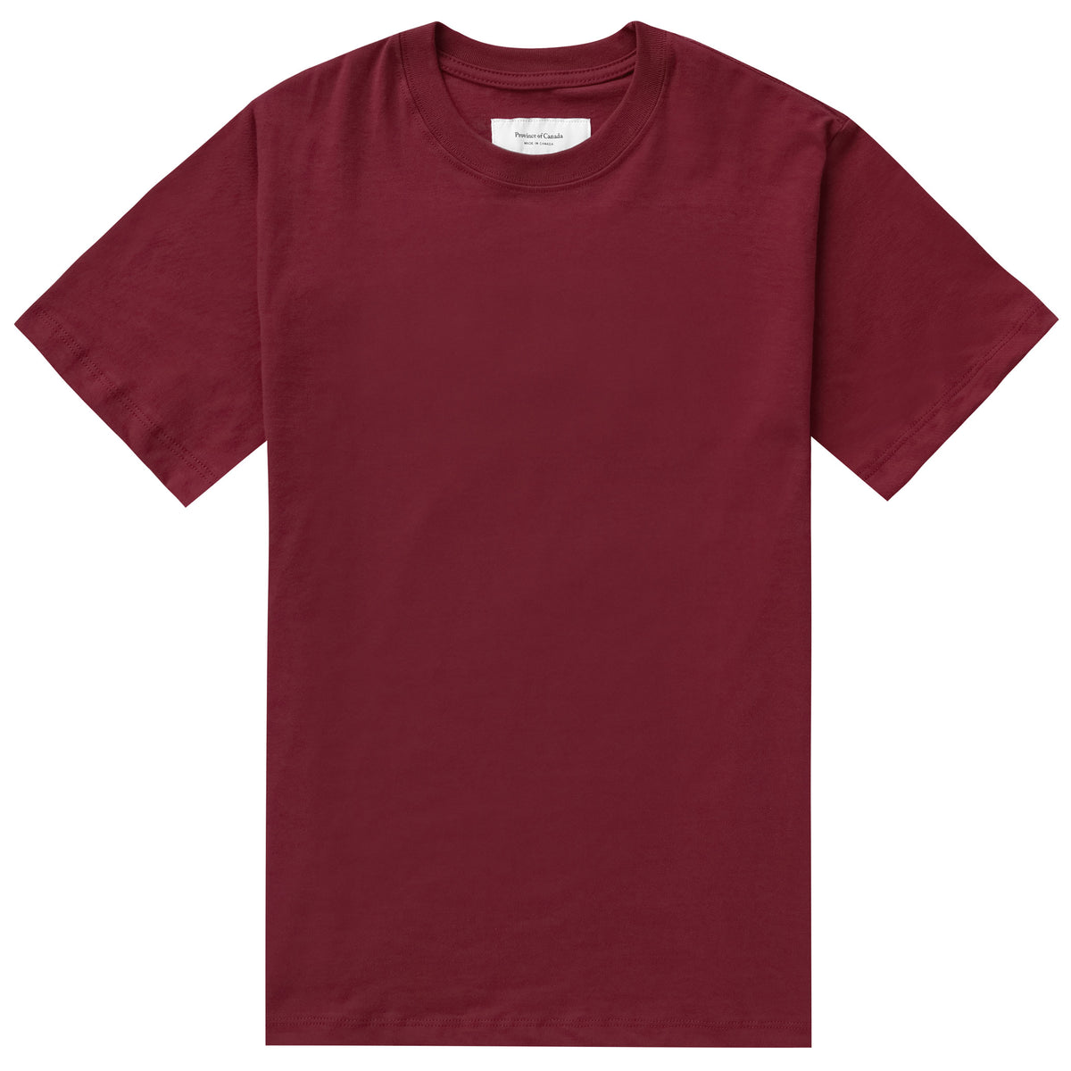 Made in Canada 100% Organic Cotton Monday Tee Burgundy - Province of Canada