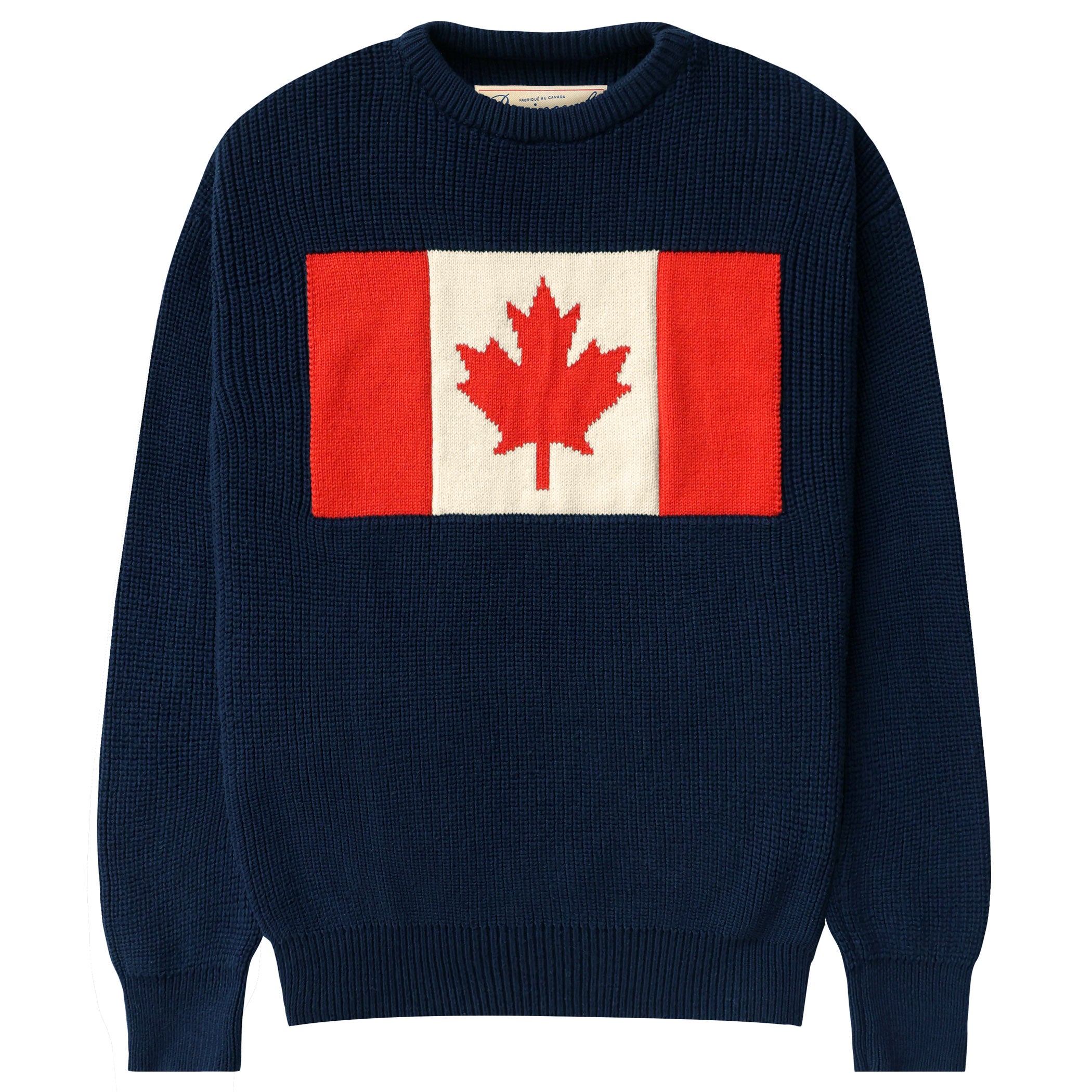 Made in Canada Cotton Canada Flag Cotton Knit Sweater - Unisex - Province of Canada 